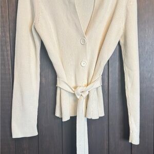 Jacob Cream Women's Cardigan with Belt